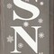 Edge Collections - Gray - Rustic Let It Snow Wall Decor - 1 Piece